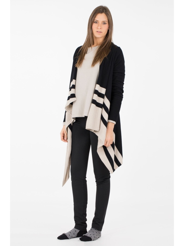 Cardigan fazzoletto con punte