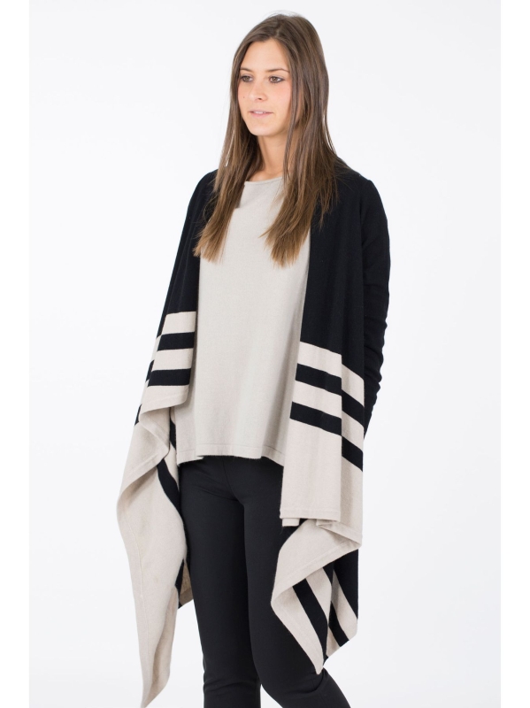 Cardigan fazzoletto con punte