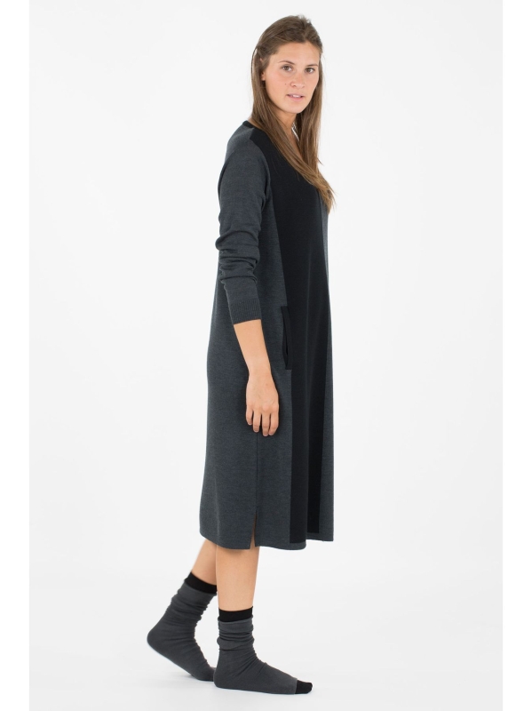 Abito in maglia bicolore