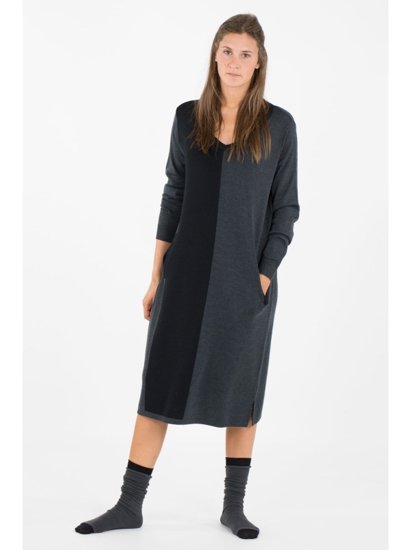 Abito in maglia bicolore