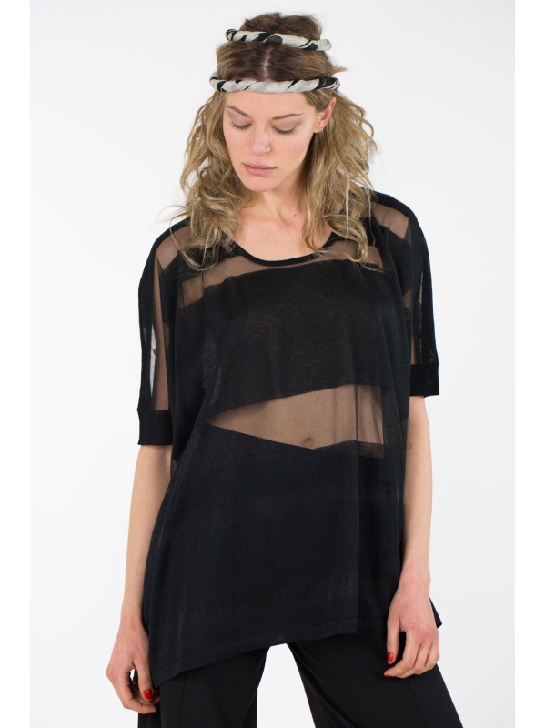 Maxi maglia rettangolo a righe