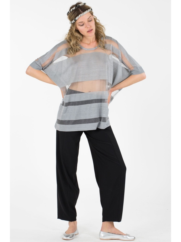 Maxi maglia rettangolo a righe