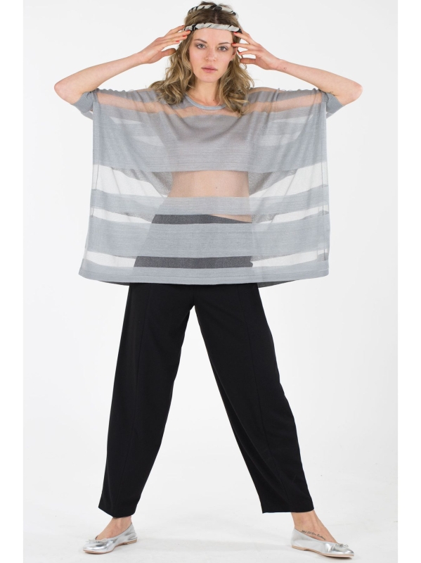Maxi maglia rettangolo a righe