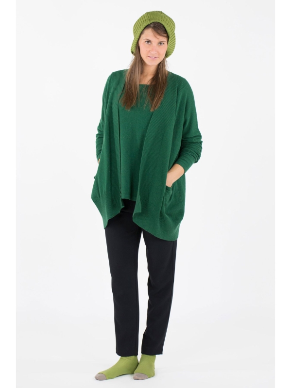 Maxi cardigan scollo a V