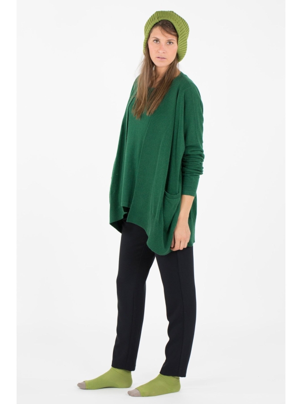 Maxi cardigan scollo a V