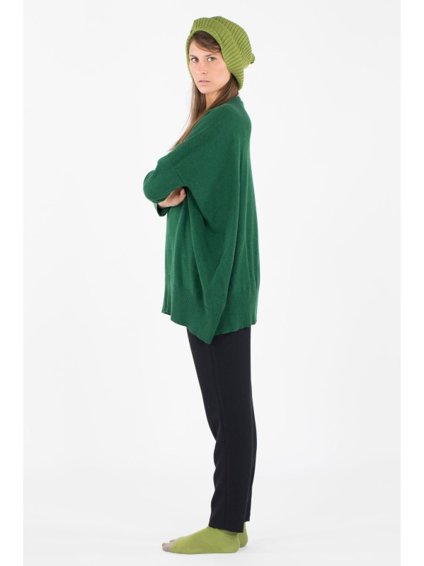 Maxi maglia scollo a V 
