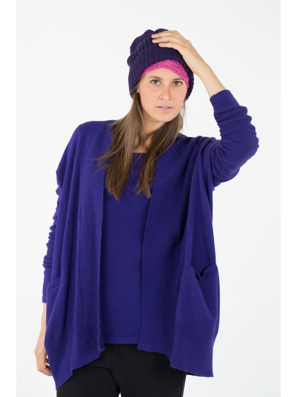 Maxi cardigan scollo a V