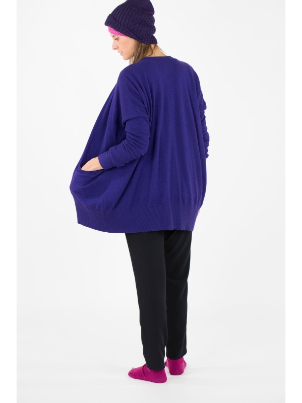 Maxi cardigan scollo a V
