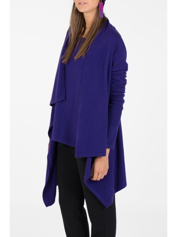 Cardigan fazzoletto con punte