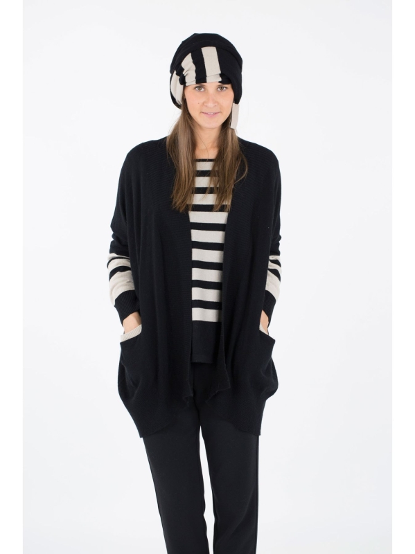 Maxi cardigan scollo a V