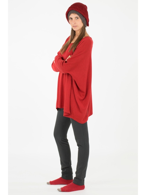 Maxi maglia scollo stondato
