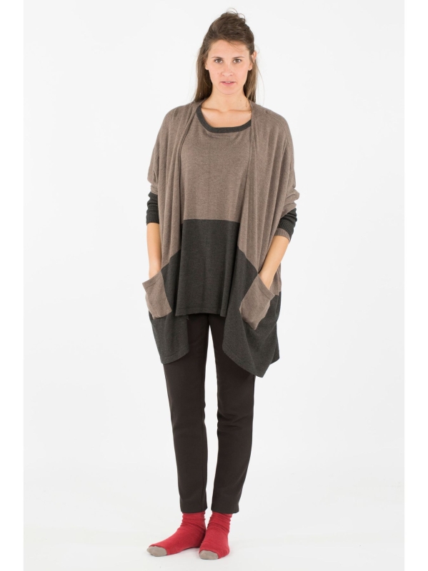 Maxi cardigan in maglia