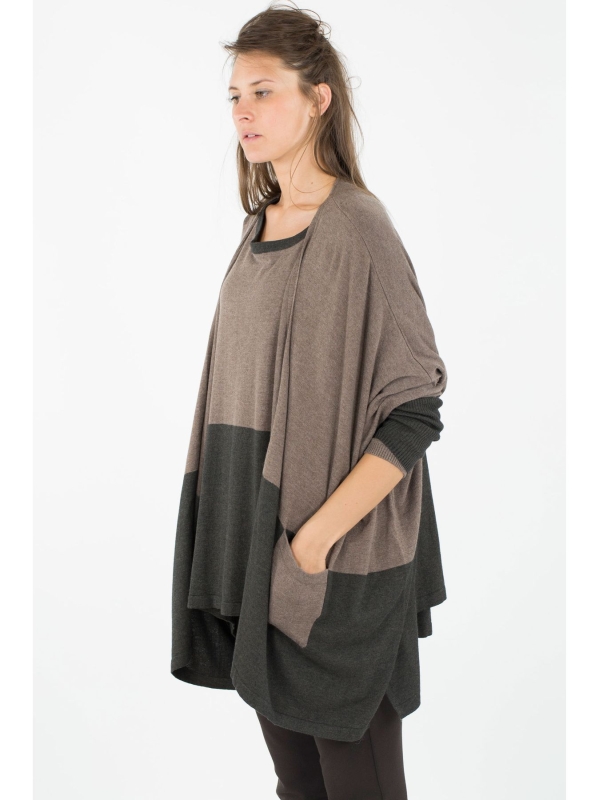 Maxi cardigan in maglia