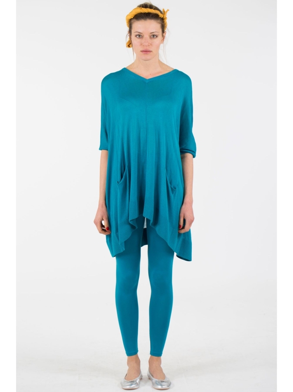 Maxi maglia con dettagli a coste