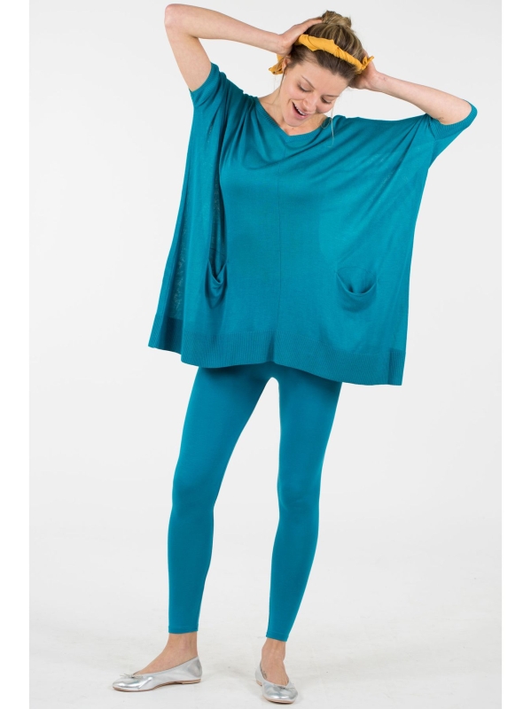 Maxi maglia con dettagli a coste