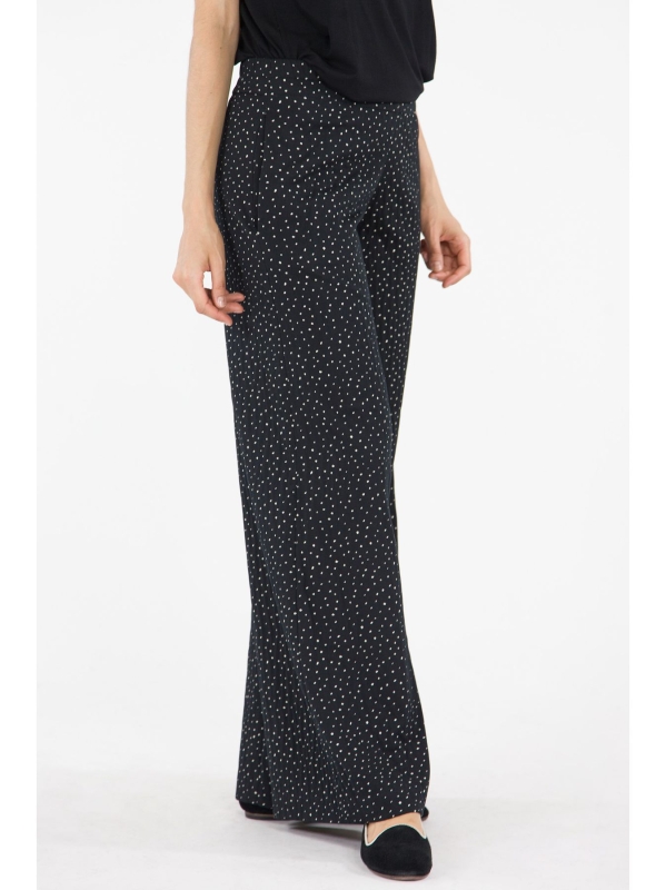 Pantalone clown con fantasia puntinata