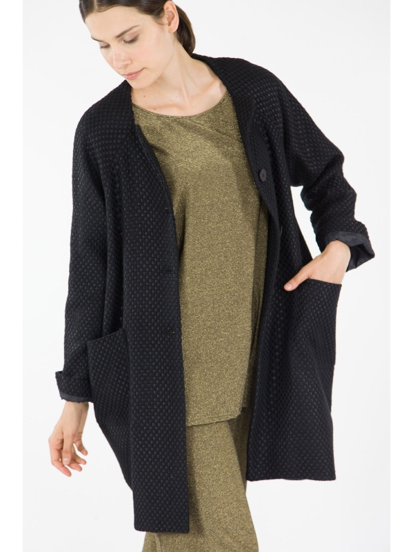 Cappotto effetto lucido opaco