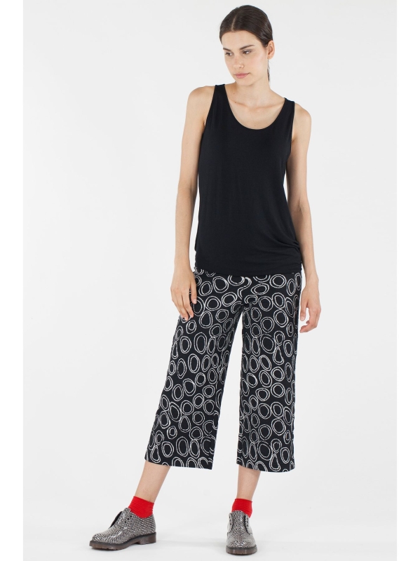 Pantalone corto con fantasia maxi cerchi