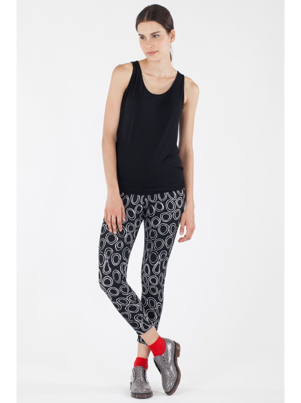 Leggings con fantasia maxi cerchi