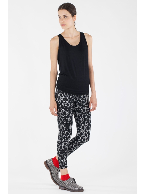 Leggings con fantasia maxi cerchi