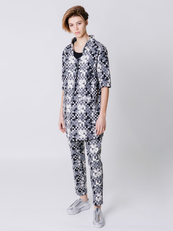 Giacca in jacquard mosaico