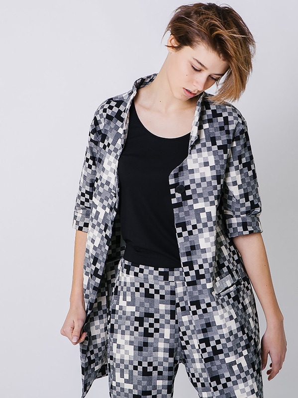 Giacca in jacquard mosaico