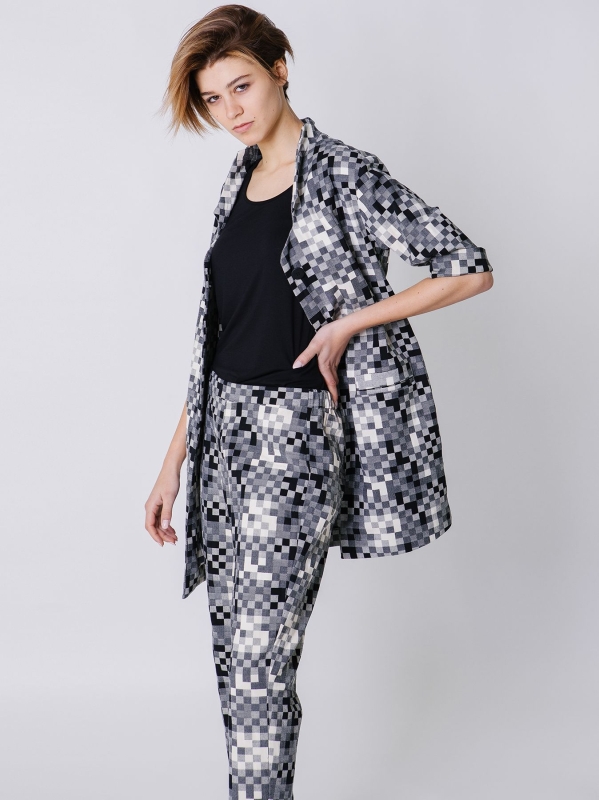 Giacca in jacquard mosaico