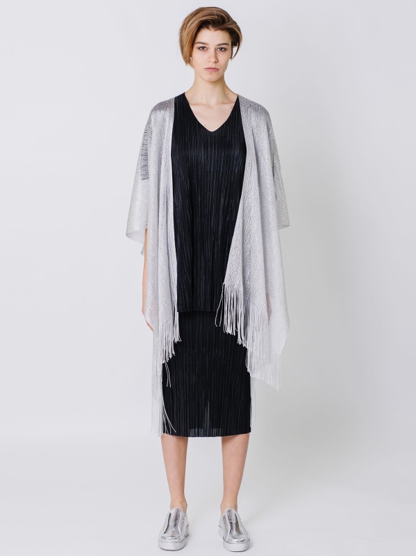 Poncho in lurex