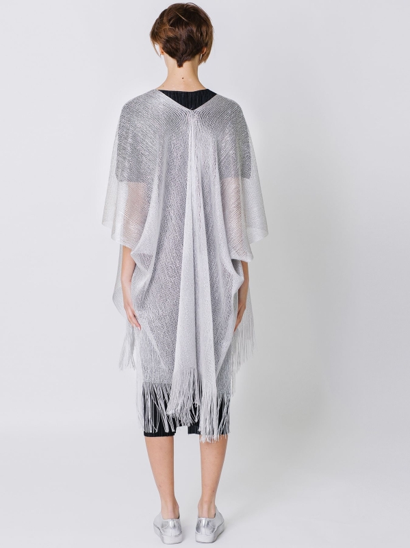 Poncho in lurex