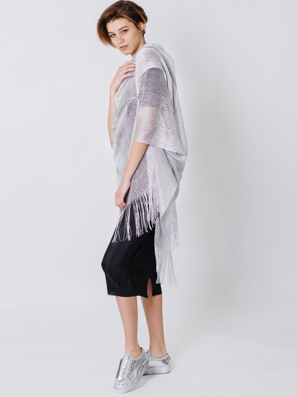 Poncho in lurex