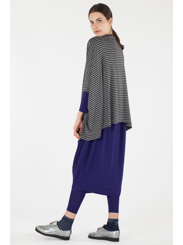 T-shirt poncho a righe