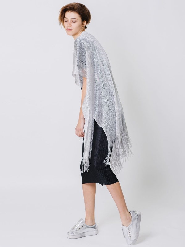 Poncho in lurex