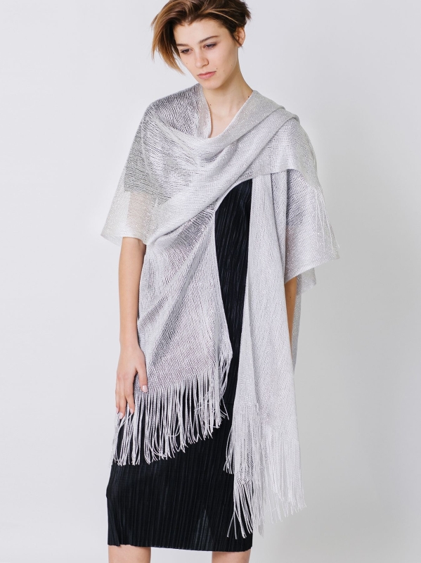 Poncho in lurex