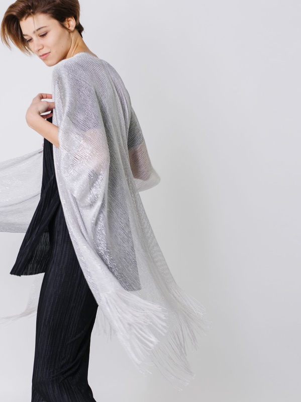 Poncho in lurex