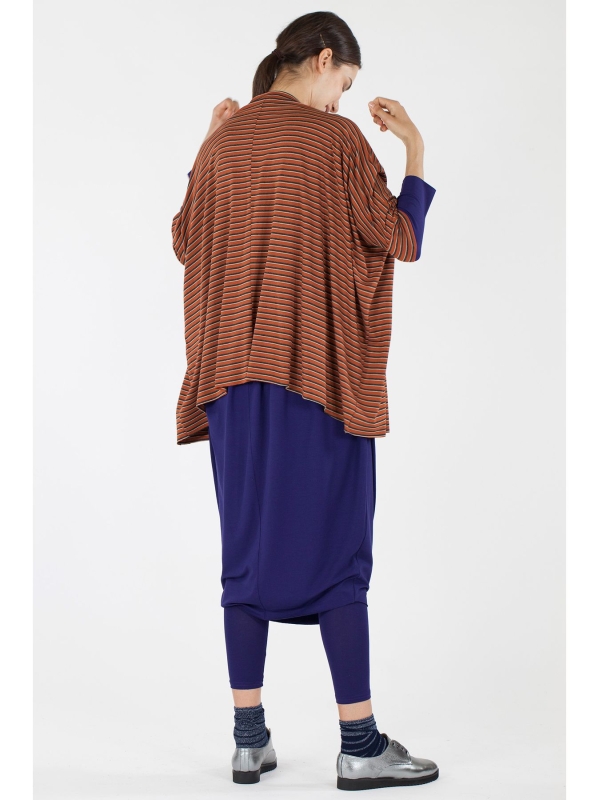 T-shirt poncho a righe