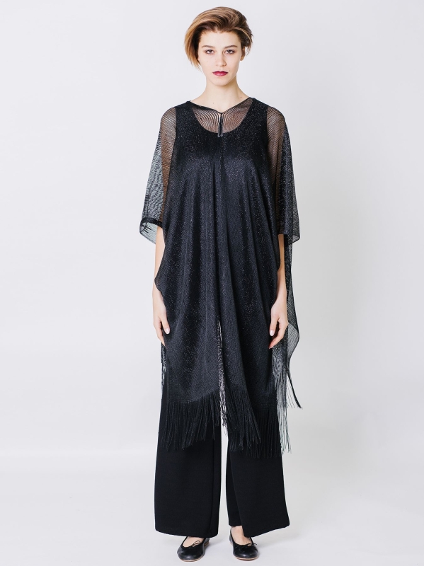 Poncho in lurex