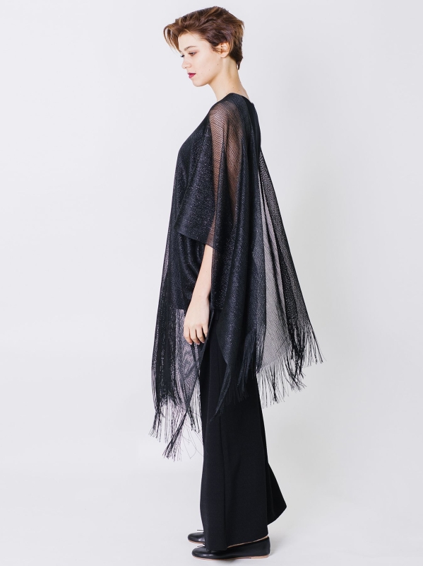 Poncho in lurex