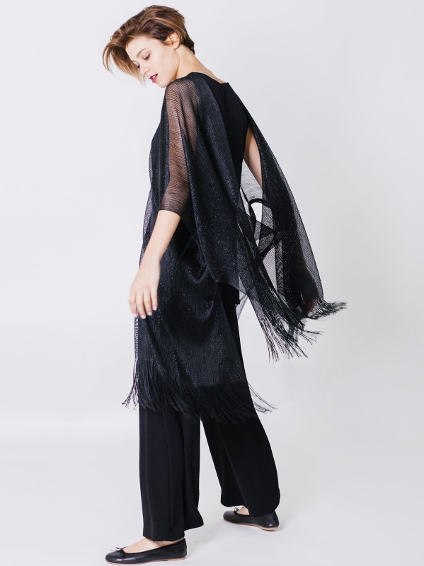 Poncho in lurex