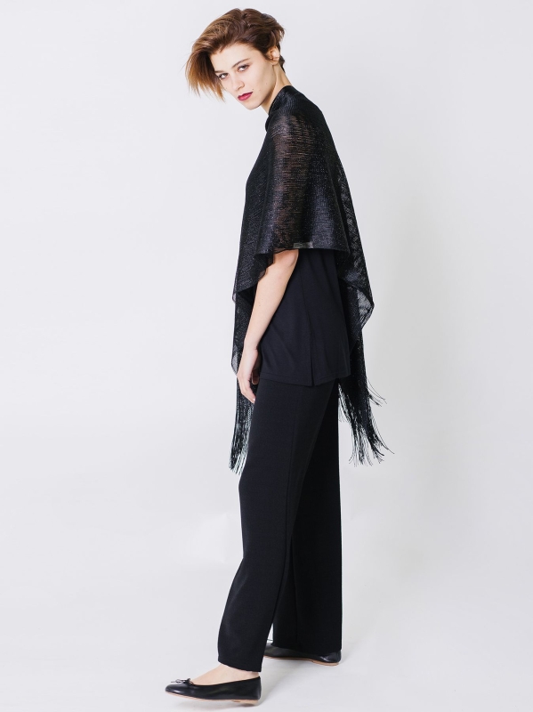Poncho in lurex