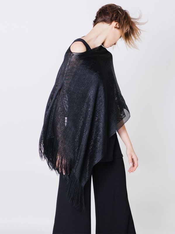 Poncho in lurex