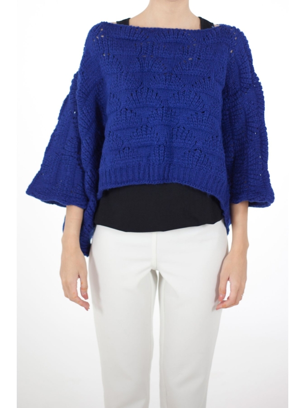 Maxi maglia scatoletta a poncho
