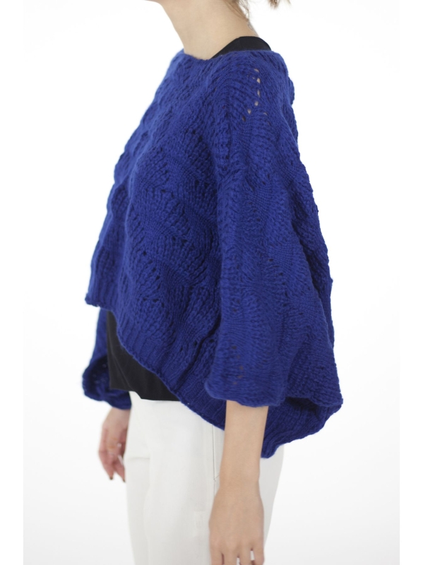 Maxi maglia scatoletta a poncho