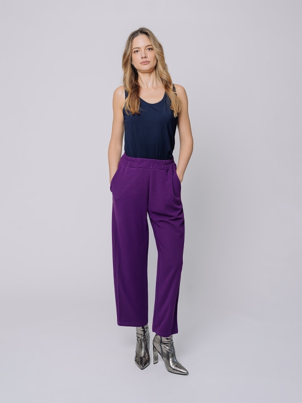 Pantaloni in crepe affusolati
