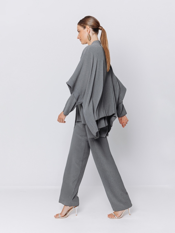 Cardigan in tessuto goffrato