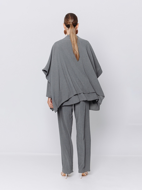 Cardigan in tessuto goffrato