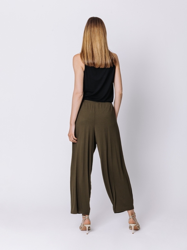 Pantalone cropped in jersey