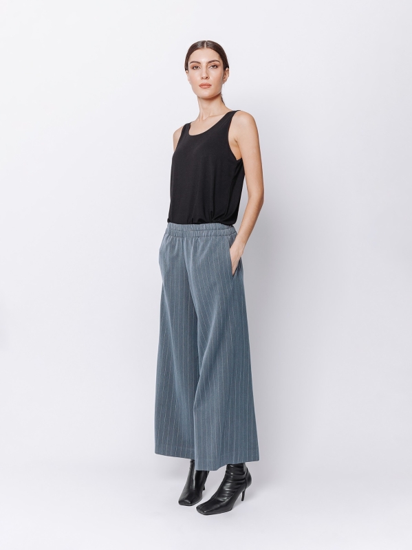Pinstriped clown pants
