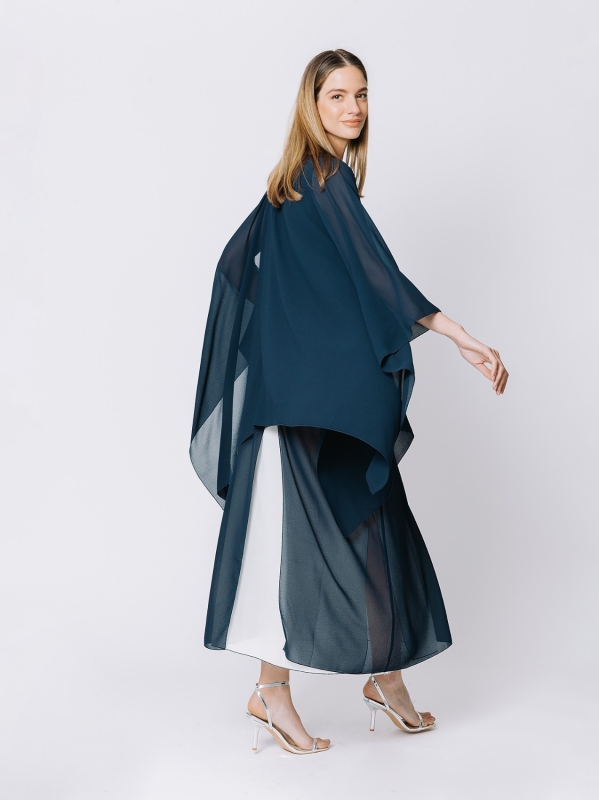 Poncho in chiffon