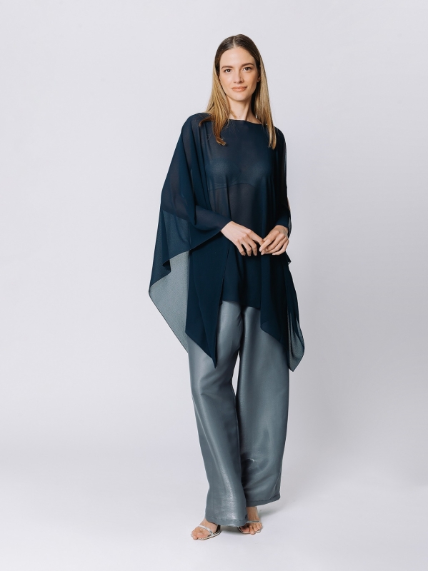 Poncho in chiffon