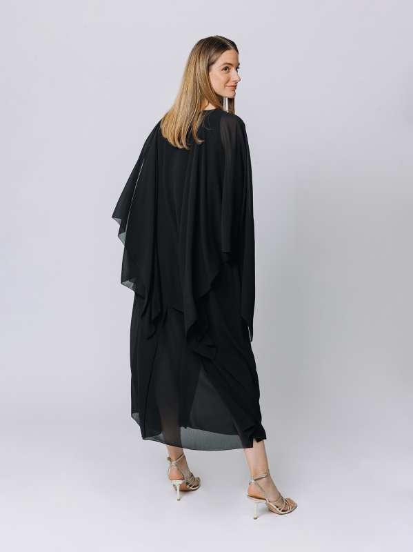 Poncho in chiffon